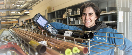 Logistiek coördinator Veerle Geerinckx in het infrapunt Belsele