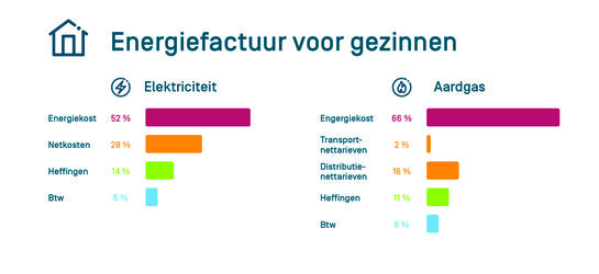 De samenstelling van de energiefactuur