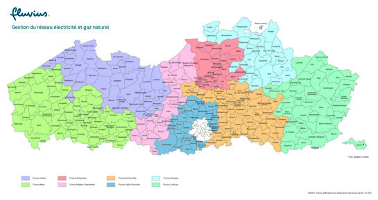 Carte des gestionnaires de réseaux d'électricité et de gaz naturel à partir de 2025