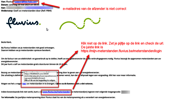 Phishing: geef uw meterstanden door Phishing: geef uw meterstanden door